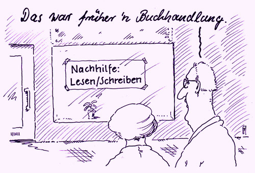 Cartoon: nachhilfe (medium) by Andreas Prüstel tagged schule,bildung,bildungswesen,nachhilfe,nachhilfeunterricht,buchhandlung,lesen,schreiben,cartoon,karikatur,andreas,pruestel,schule,bildung,bildungswesen,nachhilfe,nachhilfeunterricht,buchhandlung,lesen,schreiben,cartoon,karikatur,andreas,pruestel