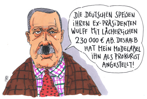 Cartoon: nebenjob (medium) by Andreas Prüstel tagged exbundespräsident,christian,wulff,ehrensold,nebenjob,prokurist,türkisches,modelabel,erdogan,cartoon,karikatur,andreas,pruestel,exbundespräsident,christian,wulff,ehrensold,nebenjob,prokurist,türkisches,modelabel,erdogan,cartoon,karikatur,andreas,pruestel