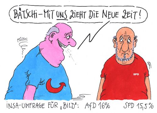 Cartoon: neue zeit (medium) by Andreas Prüstel tagged umfragewerte,spd,afd,lied,arbeiterbewegung,bätschi,cartoon,karikatur,andreas,pruestel,umfragewerte,spd,afd,lied,arbeiterbewegung,bätschi,cartoon,karikatur,andreas,pruestel