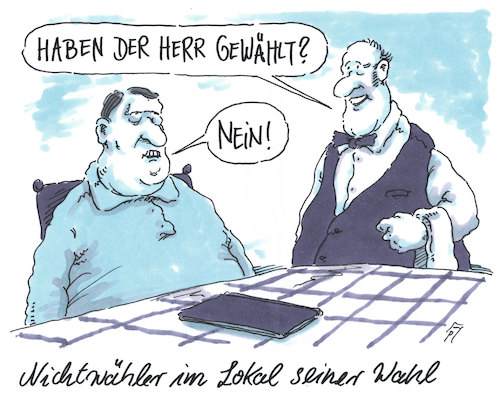 Cartoon: nichtwähler (medium) by Andreas Prüstel tagged bundestagswahl,wähler,nichtwähler,cartoon,karikatur,andreas,pruestel,bundestagswahl,wähler,nichtwähler,cartoon,karikatur,andreas,pruestel