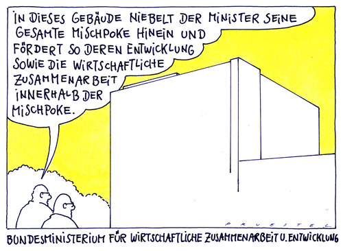 Cartoon: niebels ministerium (medium) by Andreas Prüstel tagged enwicklungsministerium,bundesministerium,niebel,vetternwirtschaft,mischpoke,enwicklungsministerium,bundesministerium,niebel,vetternwirtschaft,mischpoke