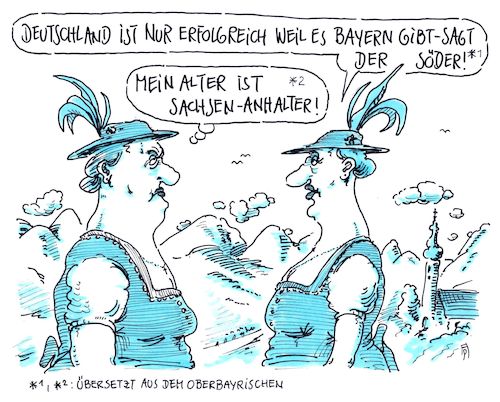 Cartoon: nur bayern (medium) by Andreas Prüstel tagged politischer,aschermittwoch,bayern,csu,söder,sachsenanhalt,cartoon,karikatur,andreas,pruestel,politischer,aschermittwoch,bayern,csu,söder,sachsenanhalt,cartoon,karikatur,andreas,pruestel