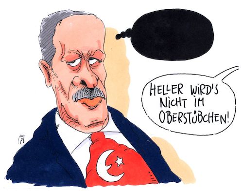 Cartoon: oberstübchen (medium) by Andreas Prüstel tagged türkei,erdogan,einmischung,deutscher,wahlkampf,deutschtürken,verhaftungen,deutsche,staatsbürger,belehrungen,cartoon,karikatur,andreas,pruestel,türkei,erdogan,einmischung,deutscher,wahlkampf,deutschtürken,verhaftungen,deutsche,staatsbürger,belehrungen,cartoon,karikatur,andreas,pruestel