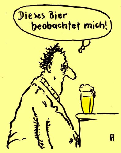 Cartoon: observer (medium) by Andreas Prüstel tagged kneipe,bier,alkohol,suff,einbildung,beobachtung,beobachter,cartoon,karikatur,andreas,pruestel,kneipe,bier,alkohol,suff,einbildung,beobachtung,beobachter,cartoon,karikatur,andreas,pruestel