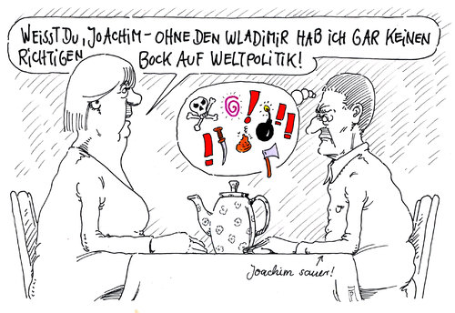 Cartoon: ohne putin (medium) by Andreas Prüstel tagged russland,wladinier,putin,deutschland,angela,merkel,kanzlerin,weltpolitik,joachim,sauer,cartoon,karikatur,andreas,pruestel,russland,wladinier,putin,deutschland,angela,merkel,kanzlerin,weltpolitik,joachim,sauer,cartoon,karikatur,andreas,pruestel