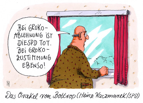 Cartoon: orakel (medium) by Andreas Prüstel tagged spd,groko,mitgliederentscheid,orakel,ruhrpott,bottrop,cartoon,karikatur,andreas,pruestel,spd,groko,mitgliederentscheid,orakel,ruhrpott,bottrop,cartoon,karikatur,andreas,pruestel