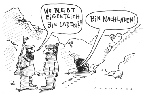 Cartoon: osama (medium) by Andreas Prüstel tagged osamabinladen,taliban,afghanistan,taliban,afghanistan,osama bin laden,terror,terrorismus,munition,waffen,osama,bin,laden