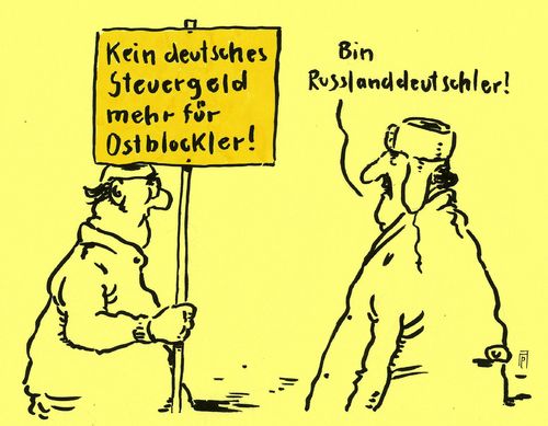 Cartoon: ostblockler (medium) by Andreas Prüstel tagged europa,eu,osteuropa,visegrad,flüchtlingsaufnahme,steuergelder,finanzierung,russlanddeutsche,cartoon,karikatur,andreas,pruestel,europa,eu,osteuropa,visegrad,flüchtlingsaufnahme,steuergelder,finanzierung,russlanddeutsche,cartoon,karikatur,andreas,pruestel