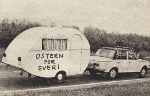 Cartoon: o.t. (medium) by Andreas Prüstel tagged ostern,ddr,camping