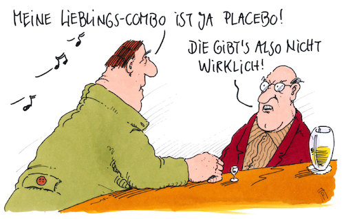 Cartoon: placebo (medium) by Andreas Prüstel tagged placebo,band,cartoon,karikatur,andreas,pruestel,placebo,band,cartoon,karikatur,andreas,pruestel