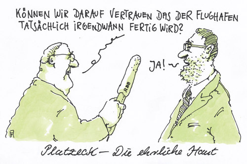 Cartoon: platzeck (medium) by Andreas Prüstel tagged matthias,platzeck,vertrauensfrage,berlin,brandenburg,ber,großflughafen,matthias,platzeck,vertrauensfrage,berlin,brandenburg,ber,großflughafen