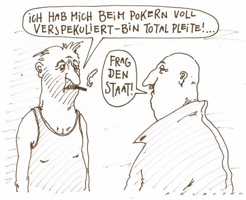 Cartoon: pleite (medium) by Andreas Prüstel tagged wirtschaftskrise,finanzkrise