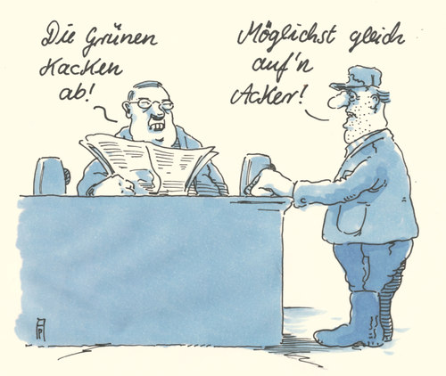 Cartoon: politbarometer (medium) by Andreas Prüstel tagged politbarometer,umfragewerte,die,grünen,landwirtschaft,acker,dung,bauer,cartoon,karikatur,andreas,pruestel,politbarometer,umfragewerte,die,grünen,landwirtschaft,acker,dung,bauer,cartoon,karikatur,andreas,pruestel