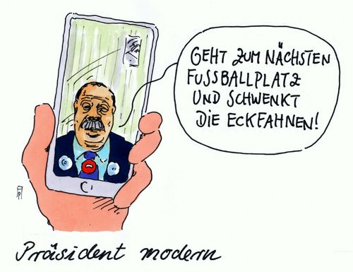 Cartoon: präsident modern (medium) by Andreas Prüstel tagged türkei,erdogan,militärputsch,ansprache,türken,cartoon,karikatur,andreas,pruestel,türkei,erdogan,militärputsch,ansprache,türken,cartoon,karikatur,andreas,pruestel