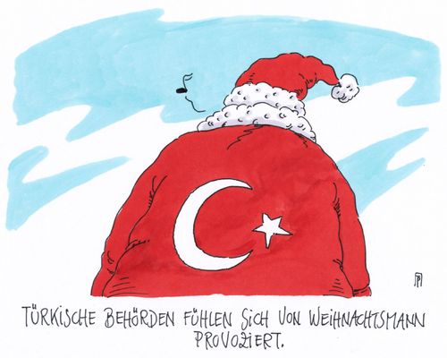 Cartoon: provoziert (medium) by Andreas Prüstel tagged türkei,deutsche,auslandsschule,weihnachtsverbot,weihnachtsmann,cartoon,karikatur,andreas,pruestel,türkei,deutsche,auslandsschule,weihnachtsverbot,weihnachtsmann,cartoon,karikatur,andreas,pruestel