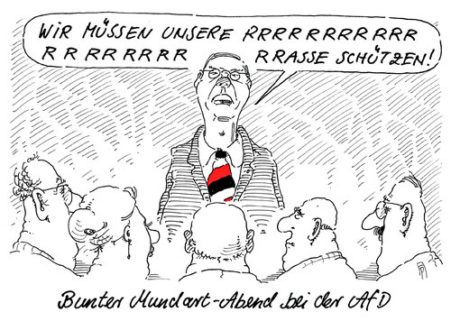 Cartoon: rasse (medium) by Andreas Prüstel tagged flüchtlingszuwanderung,islam,fremdenfeindlichkeit,besorgte,bürger,afd,mundart,deutschnational,rechtsradikal,neonazis,cartoon,karikatur,andreas,pruestel,flüchtlingszuwanderung,islam,fremdenfeindlichkeit,besorgte,bürger,afd,mundart,deutschnational,rechtsradikal,neonazis,cartoon,karikatur,andreas,pruestel