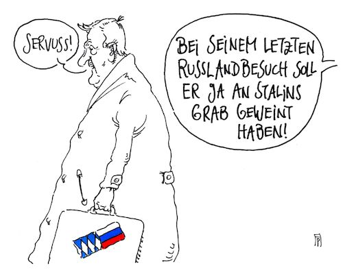 Cartoon: reisehorst (medium) by Andreas Prüstel tagged horst,seehofer,csu,russlandreise,putin,stalin,autokraten,diktatoren,cartoon,karikatur,andreas,pruestel,horst,seehofer,csu,russlandreise,putin,stalin,autokraten,diktatoren,cartoon,karikatur,andreas,pruestel