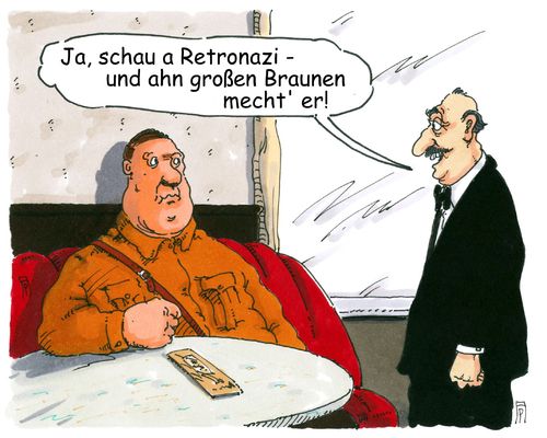 Cartoon: retronazi (medium) by Andreas Prüstel tagged kaffeehaus,bestellung,nazi,neonazi,retro,kaffee,kellner,cartoon,karikatur,andreas,pruestel,kaffeehaus,bestellung,nazi,neonazi,retro,kaffee,kellner,cartoon,karikatur,andreas,pruestel