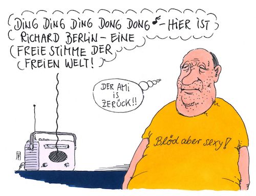 Cartoon: RIAS (medium) by Andreas Prüstel tagged radio,berlin,westberlin,amerikanischer,sektor,nostalgie,rias,cartoon,karikatur,andreas,pruestel,radio,berlin,westberlin,amerikanischer,sektor,nostalgie,rias,cartoon,karikatur,andreas,pruestel