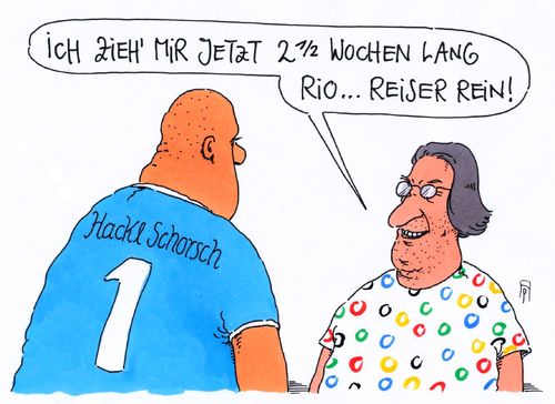 Cartoon: rio (medium) by Andreas Prüstel tagged olympia,rio,de,janeiro,reiser,hackl,schorsch,cartoon,karikatur,andreas,pruestel,olympia,rio,de,janeiro,reiser,hackl,schorsch,cartoon,karikatur,andreas,pruestel