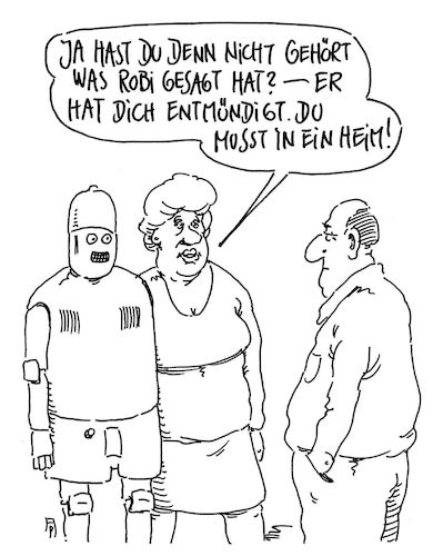 Cartoon: robi (medium) by Andreas Prüstel tagged roboter,hausroboter,künstliche,intelligenz,cartoon,karikatur,andreas,pruestel,roboter,hausroboter,künstliche,intelligenz,cartoon,karikatur,andreas,pruestel