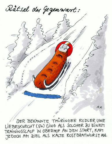 Cartoon: rodelrätsel (medium) by Andreas Prüstel tagged rennrodeln,thüringen,bratwurst,rätsel,cartoon,karikatur,andreas,pruestel,rennrodeln,thüringen,bratwurst,rätsel,cartoon,karikatur,andreas,pruestel