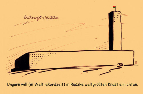 Cartoon: röszke ungarn (medium) by Andreas Prüstel tagged flüchtlinge,flüchtlingszustrom,ungarn,serbien,grenze,verhaftungen,straftat,grenzüberschreitung,justiz,gefängnis,knast,cartoon,karikatur,andreas,pruestel,flüchtlinge,flüchtlingszustrom,ungarn,serbien,grenze,verhaftungen,straftat,grenzüberschreitung,justiz,gefängnis,knast,cartoon,karikatur,andreas,pruestel