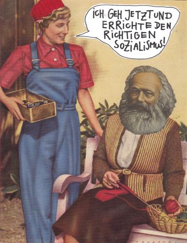 Cartoon: rotkäppchen und die großmutter (medium) by Andreas Prüstel tagged sozialismus,marx