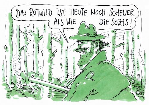 Cartoon: rotwild (medium) by Andreas Prüstel tagged sondierungen,groko,spd,cdu,csu,jagd,rotwild,cartoon,karikatur,andreas,pruestel,sondierungen,groko,spd,cdu,csu,jagd,rotwild,cartoon,karikatur,andreas,pruestel