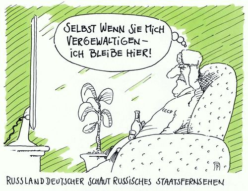 Cartoon: russlanddeutsche (medium) by Andreas Prüstel tagged cartoon,proteste,vergewaltigung,flüchtlinge,behauptungen,gerüchte,pruestel,andreas,karikatur,russlanddeutschecartoon,russland,deutschland,deutschland,russland,russlanddeutschecartoon,karikatur,andreas,pruestel,gerüchte,behauptungen,flüchtlinge,vergewaltigung,proteste,cartoon