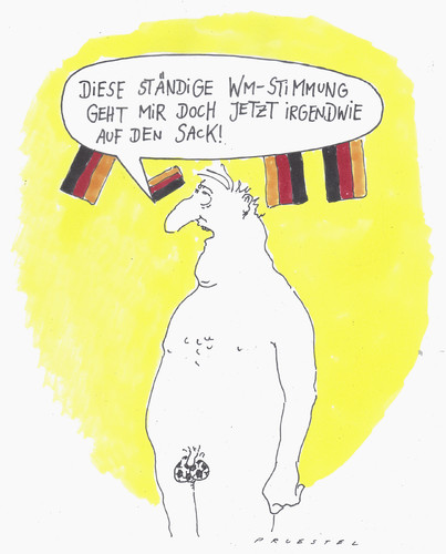 Cartoon: sackgang (medium) by Andreas Prüstel tagged fußballweltmeisterschaft,brasilien,fans,nationalismus,patriotismus,fahnen,stimmung,cartoon,karikatur,andreas,pruestel,fußballweltmeisterschaft,brasilien,fans,nationalismus,patriotismus,fahnen,stimmung,cartoon,karikatur,andreas,pruestel