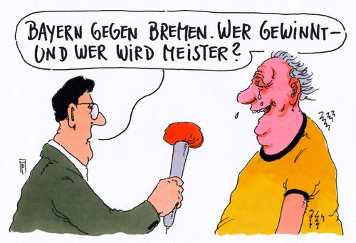 Cartoon: saisonstart (medium) by Andreas Prüstel tagged fußballbundesliga,saisonstart,meisterschaft,fc,bayern,münchen,werder,brewmen,cartoon,karikatur,andreas,pruestel,fußballbundesliga,saisonstart,meisterschaft,fc,bayern,münchen,werder,brewmen,cartoon,karikatur,andreas,pruestel