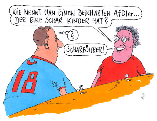 Cartoon: schar (medium) by Andreas Prüstel tagged afd,kinderschar,scharführer,faschismus,ss,rangbezeichnung,cartoon,karikatur,andreas,pruestel,afd,kinderschar,scharführer,faschismus,ss,rangbezeichnung,cartoon,karikatur,andreas,pruestel