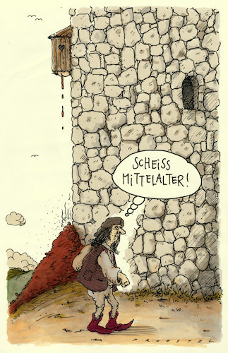 Cartoon: scheiße (medium) by Andreas Prüstel tagged mittelalter,notdurft,scheiße,hygiene,toilette,cartoon,karikatur,andreas,pruestel,mittelalter,notdurft,scheiße,hygiene,toilette,cartoon,karikatur,andreas,pruestel