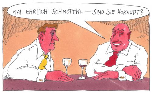 Cartoon: schmottke (medium) by Andreas Prüstel tagged korruption,korruption,betrug,bestechung,justiz,kriminalität,schmieren,schmiergeld,schmiergeldzahlung,schwarzgeld,sünde,untreue,verbrechen,verbrecher,vergehen,veruntreuung,wirtschaftsverbrechen