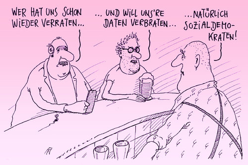 Cartoon: schon wieder (medium) by Andreas Prüstel tagged spd,abstimmung,vorratsdatenspeicherung,daten,telefon,internet,terrorismusbekämpfung,bürger,verrat,verbraten,cartoon,karikatur,andreas,pruestel,spd,abstimmung,vorratsdatenspeicherung,daten,telefon,internet,terrorismusbekämpfung,bürger,verrat,verbraten,cartoon,karikatur,andreas,pruestel