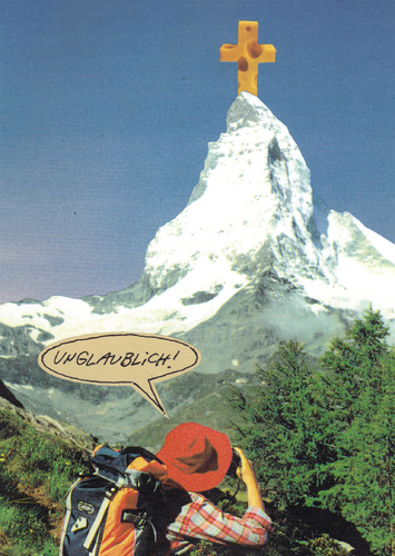 Cartoon: schweizer käse (medium) by Andreas Prüstel tagged schweiz,matterhorn,käse