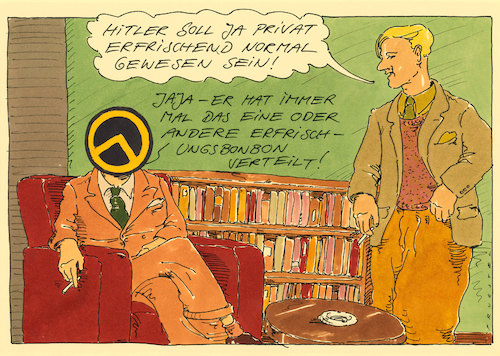 Cartoon: schwer identitär (medium) by Andreas Prüstel tagged identitär,nationalsozialismus,hitler,cartoon,karikatur,andreas,pruestel,identitär,nationalsozialismus,hitler,cartoon,karikatur,andreas,pruestel