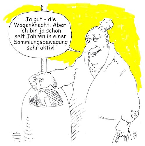 Cartoon: sehr aktiv (medium) by Andreas Prüstel tagged sahra,wagenknecht,linke,sammlungsbewegung,armut,flaschensammler,cartoon,karikatur,andreas,pruestel,sahra,wagenknecht,linke,sammlungsbewegung,armut,flaschensammler,cartoon,karikatur,andreas,pruestel