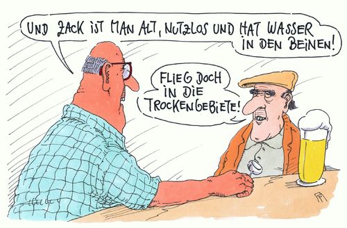 Cartoon: seniorenprobleme (medium) by Andreas Prüstel tagged alter,rentner,senioren,nutzlosigkeit,wasser,gesundheit,trockenheit,trockengebiete,cartoon,karikatur,andreas,pruestel,alter,rentner,senioren,nutzlosigkeit,wasser,gesundheit,trockenheit,trockengebiete,cartoon,karikatur,andreas,pruestel