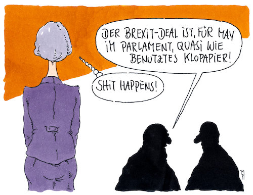 Cartoon: shit happens (medium) by Andreas Prüstel tagged brexit,abkommen,eu,theresa,may,britisches,parlament,unterhaus,cartoon,karikatur,andreas,pruestel,brexit,abkommen,eu,theresa,may,britisches,parlament,unterhaus,cartoon,karikatur,andreas,pruestel