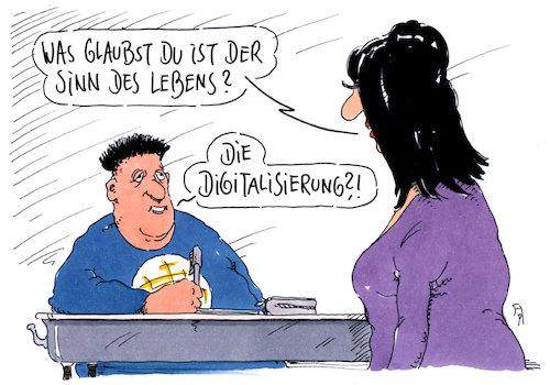 Cartoon: sinnig (medium) by Andreas Prüstel tagged sinnsuche,sinn,des,lebens,digitalisierung,schule,cartoon,karikatur,andreas,pruestel,sinnsuche,sinn,des,lebens,digitalisierung,schule,cartoon,karikatur,andreas,pruestel