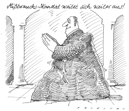 Cartoon: skandalös (medium) by Andreas Prüstel tagged katholische,kirche,schülermißbrauch,katholische,schülermißbrauch,kirche,glaube,religion,skandal,mißbrauch