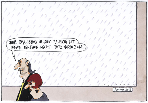 Cartoon: sommer 2011 (medium) by Andreas Prüstel tagged ausstellung,museum,malerei,realistischemalerei,wetter,regen,sommer,sommer,regen,wetter,malerei,museum,ausstellung