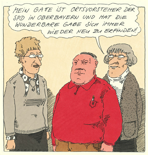 Cartoon: spd kader (medium) by Andreas Prüstel tagged spd,bayern,oberbayern,cartoon,karikatur,andreas,pruestel,spd,bayern,oberbayern,cartoon,karikatur,andreas,pruestel