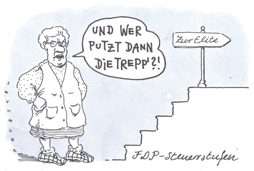 Cartoon: steuerstufen (medium) by Andreas Prüstel tagged einkommensteuer,steuerstufenmodell,fdp