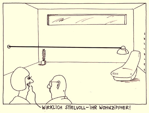 Cartoon: stielvoll (medium) by Andreas Prüstel tagged stil,stilempfinden,geschmack,wohnungseinrichtung,architektur,moderne,reduzierung,cartoon,karikatur,andreas,prüstel,stiel,lampe,stil,stilempfinden,geschmack,wohnungseinrichtung,architektur,moderne,reduzierung,cartoon,karikatur,andreas,prüstel,stiel,lampe