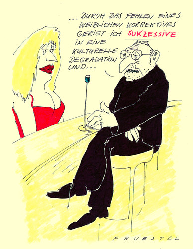 Cartoon: sukzessive (medium) by Andreas Prüstel tagged intellektualität,pseudointellektualität,geschwätz,degradation,intellektualität,pseudointellektualität,geschwätz,degradation