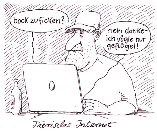 Cartoon: tierisches (medium) by Andreas Prüstel tagged internet,chat,bock,ficken,vögeln,geflügel,cartoon,karikatur,andreas,pruestel,internet,chat,bock,ficken,vögeln,geflügel,cartoon,karikatur,andreas,pruestel