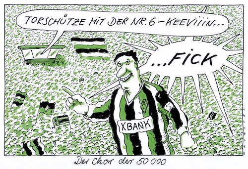 Cartoon: torschütze (medium) by Andreas Prüstel tagged bundesliga,torschütze,stadien,fans,stadionsprecher,cartoon,karikatur,andreas,pruestel,bundesliga,torschütze,stadien,fans,stadionsprecher,cartoon,karikatur,andreas,pruestel